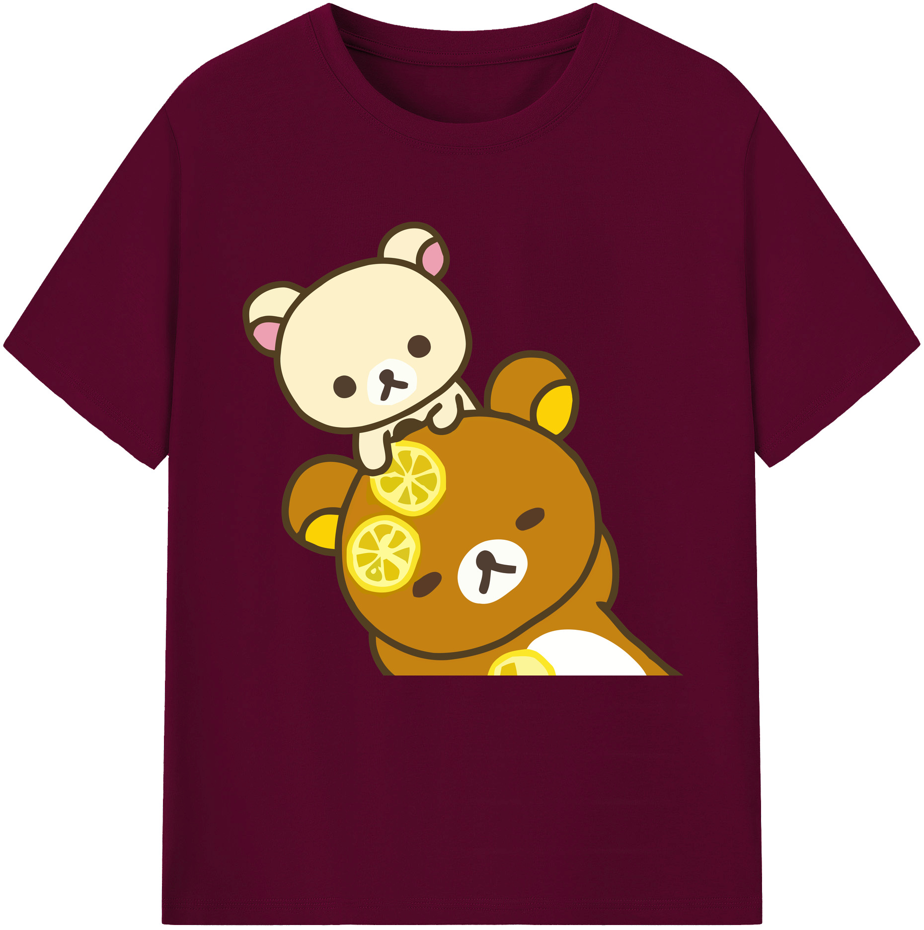 （画像用） リラックマ リラックマ キイロイトリ Rilakkuma Korilakkuma Kiiroitori レディースカジュアルプリントTシャツ（綿100％）